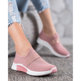 SHELOVET Calzado deportivo sin cordones rosado 1