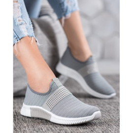 SHELOVET Calzado deportivo sin cordones gris 1