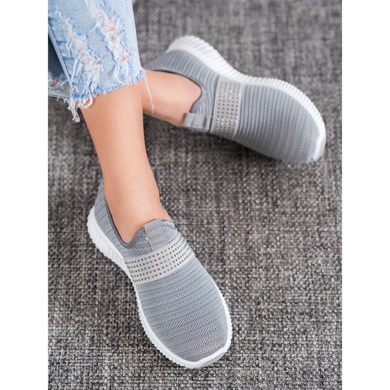 SHELOVET Calzado deportivo sin cordones gris 2