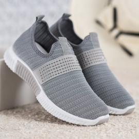 SHELOVET Calzado deportivo sin cordones gris 3