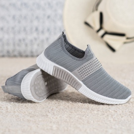 SHELOVET Calzado deportivo sin cordones gris 4