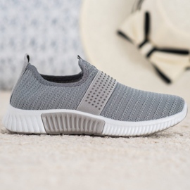 SHELOVET Calzado deportivo sin cordones gris 5