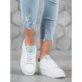 SHELOVET Zapatos blancos con aplicaciones de ante 1 SHELOVET Zapatos blancos con aplicaciones de ante 1