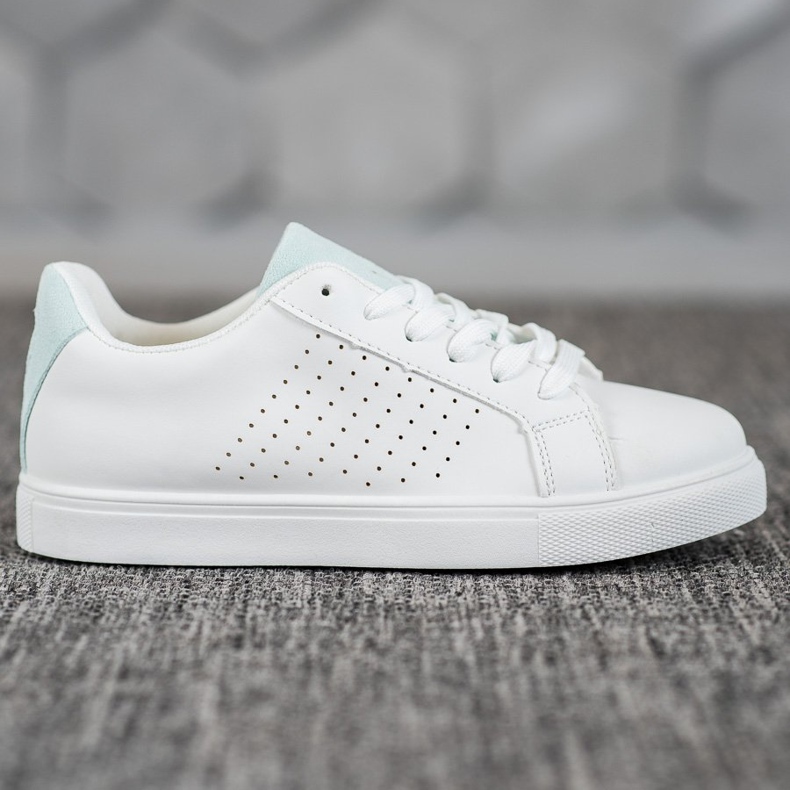 SHELOVET Zapatos blancos con aplicaciones de ante 2 SHELOVET Zapatos blancos con aplicaciones de ante 2