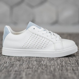 SHELOVET Zapatos blancos con aplicaciones de ante 5