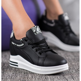 Lovery Zapatillas de deporte de cuña negro 1