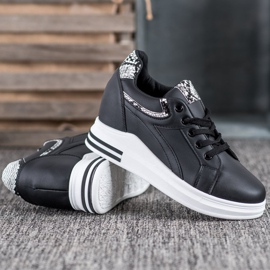 Lovery Zapatillas de deporte de cuña negro 3