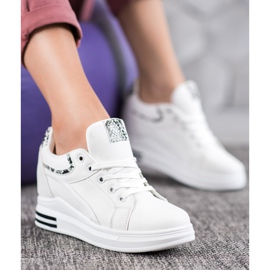 Lovery Zapatillas de deporte de cuña blanco 3