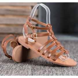 SHELOVET Sandalias romanas marrones marrón 4