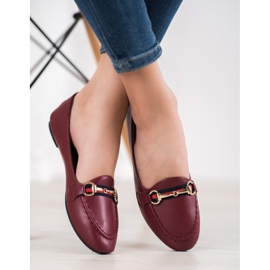 Clowse Señores de moda con cuero ecológico rojo 1