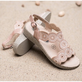 SHELOVET Sandalias elegantes en la plataforma beige 2