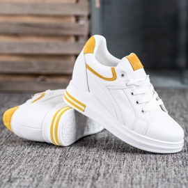 Lovery Zapatillas de deporte de cuña blanco 3