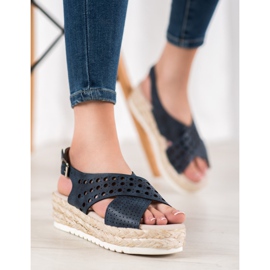 SHELOVET Sandalias alpargatas azul 5