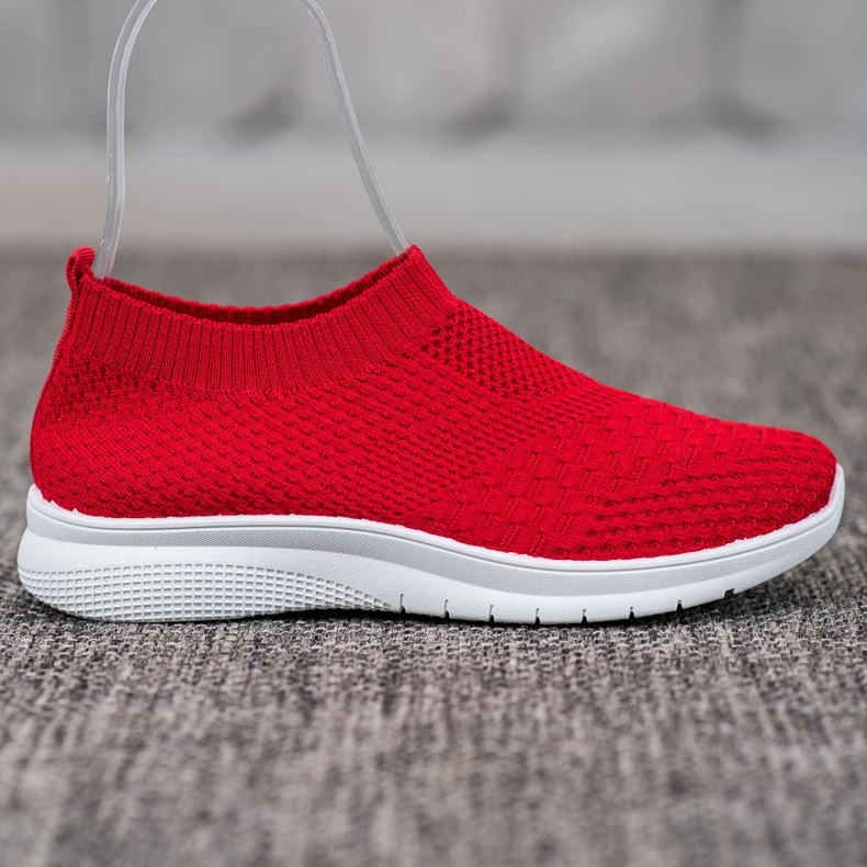 SHELOVET Zapatillas sin cordones rojo 1