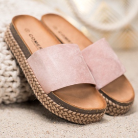 Comer Zapatillas casuales en la plataforma rosado 2