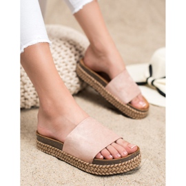 Comer Zapatillas casuales en la plataforma rosado 4