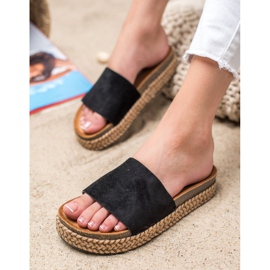 Comer Zapatillas casuales en la plataforma negro 1