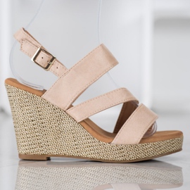 Small Swan Sandalias con cuña en beige 3