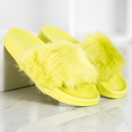 SHELOVET Zapatillas de Goma con Piel multicolor verde 3