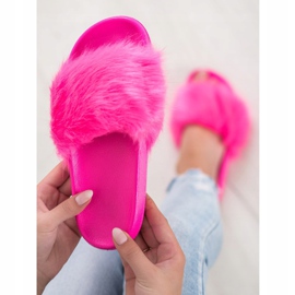 SHELOVET Zapatillas de Goma con Piel rosado 4