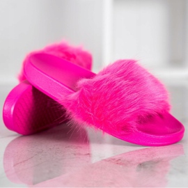 SHELOVET Zapatillas de Goma con Piel rosado 2