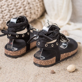 Seastar Sandalias chanclas atadas negro 1