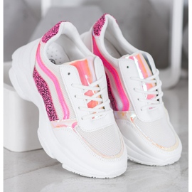 Marquiz Zapatillas con inserciones de neón blanco multicolor 2