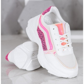 Marquiz Zapatillas con inserciones de neón blanco multicolor 3