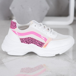 Marquiz Zapatillas con inserciones de neón blanco multicolor 4