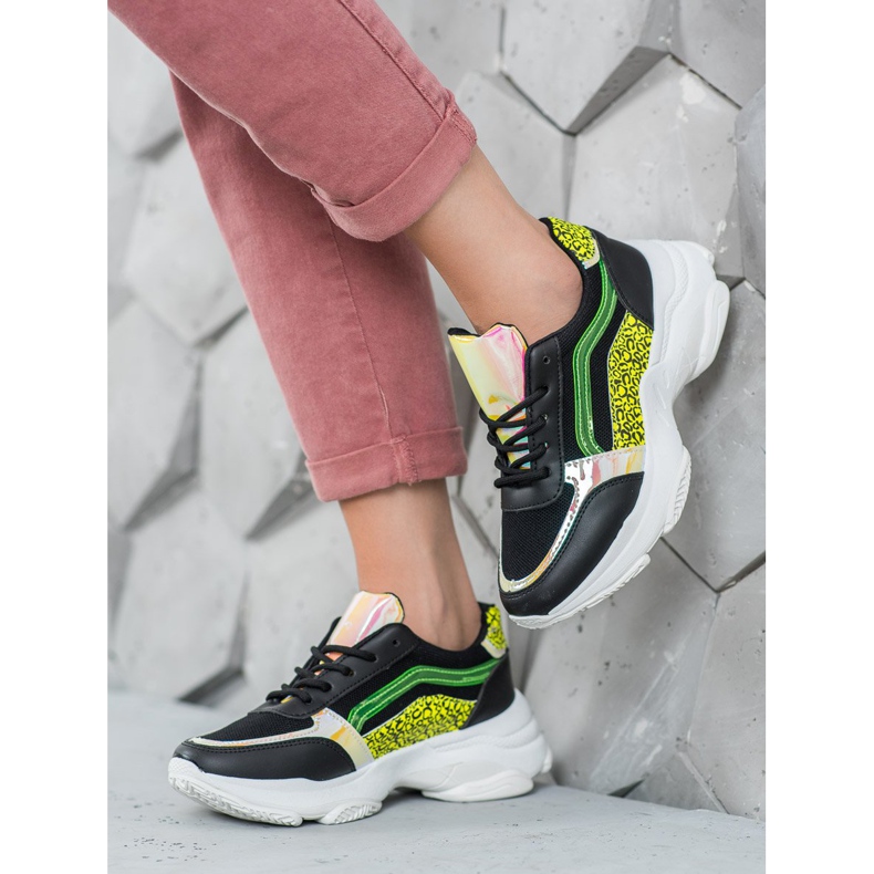 Marquiz Zapatillas con inserciones de neón negro multicolor 2 Marquiz Zapatillas con inserciones de neón negro multicolor 2