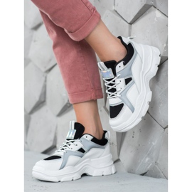 Sweet Shoes Zapatillas atadas blanco negro 2