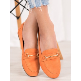 Nio Nio Mocasines elegantes con piel ecológica naranja 2