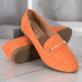 Nio Nio Mocasines elegantes con piel ecológica naranja 4