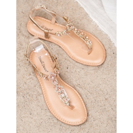 Small Swan Sandalias Chanclas Con Circonita amarillo 2 Small Swan Sandalias Chanclas Con Circonita amarillo 2