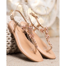 Small Swan Sandalias Elegantes Con Circonita amarillo 4