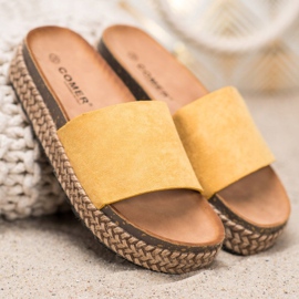 Comer Zapatillas casuales en la plataforma amarillo 1