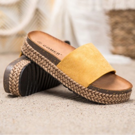 Comer Zapatillas casuales en la plataforma amarillo 4