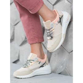 SHELOVET Zapatillas con estampado de serpiente marrón 1