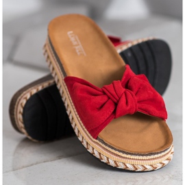SHELOVET Zapatillas de moda en la plataforma rojo 3