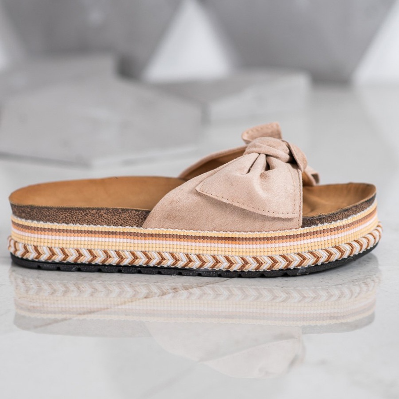 SHELOVET Zapatillas de moda en la plataforma marrón 2