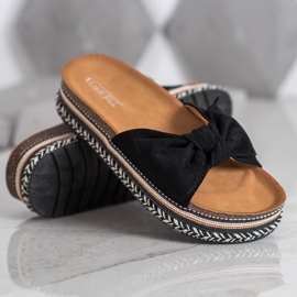 SHELOVET Zapatillas de moda en la plataforma negro 3