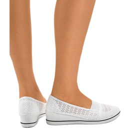 Zapatillas blancas con tacón de cuña HJ1801-9 blanco 3