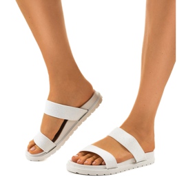 Zapatillas blancas con circonita CK99 blanco 2
