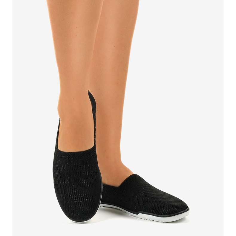 Zapatillas sin cordones de licra GF-HJS12-1 negras negro 2