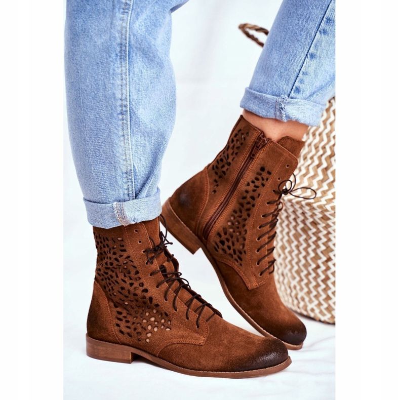 Nicole Botas Meridan de piel camel para mujer marrón 1