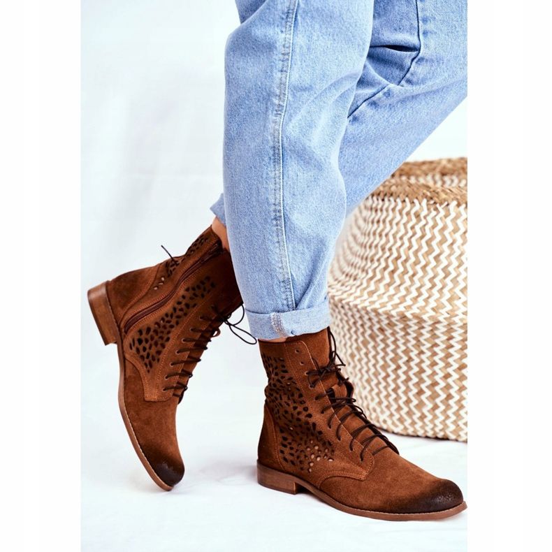 Nicole Botas Meridan de piel camel para mujer marrón 2