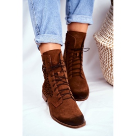 Nicole Botas Meridan de piel camel para mujer marrón 3