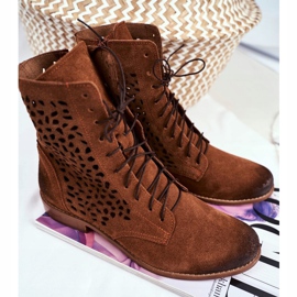 Nicole Botas Meridan de piel camel para mujer marrón 6