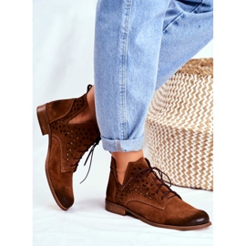 Nicole Botas de Piel Mujer Camel Low Meridan marrón 3