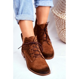 Nicole Botas de Piel Mujer Camel Low Meridan marrón 4